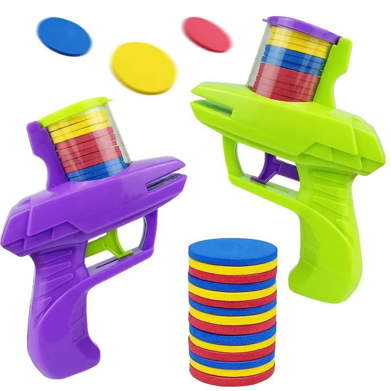 Outdoor Hunting Toys - Foam Disc Launcher Gun Toy, Flying