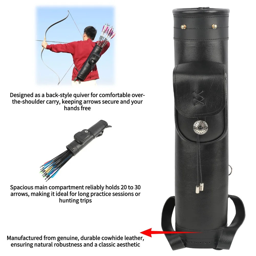 Cowhide Archery Arrow Quiver S - Quiver Arrow Back review and price