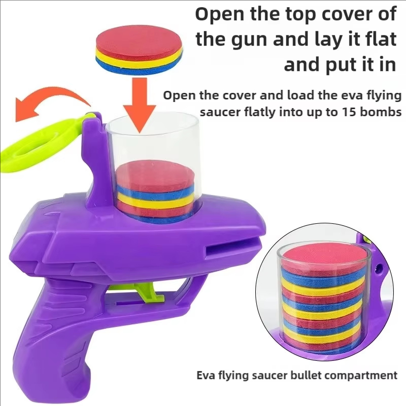 Foam Disc Launcher Gun Toy, Fl - Outdoor Hunting Toys review and price