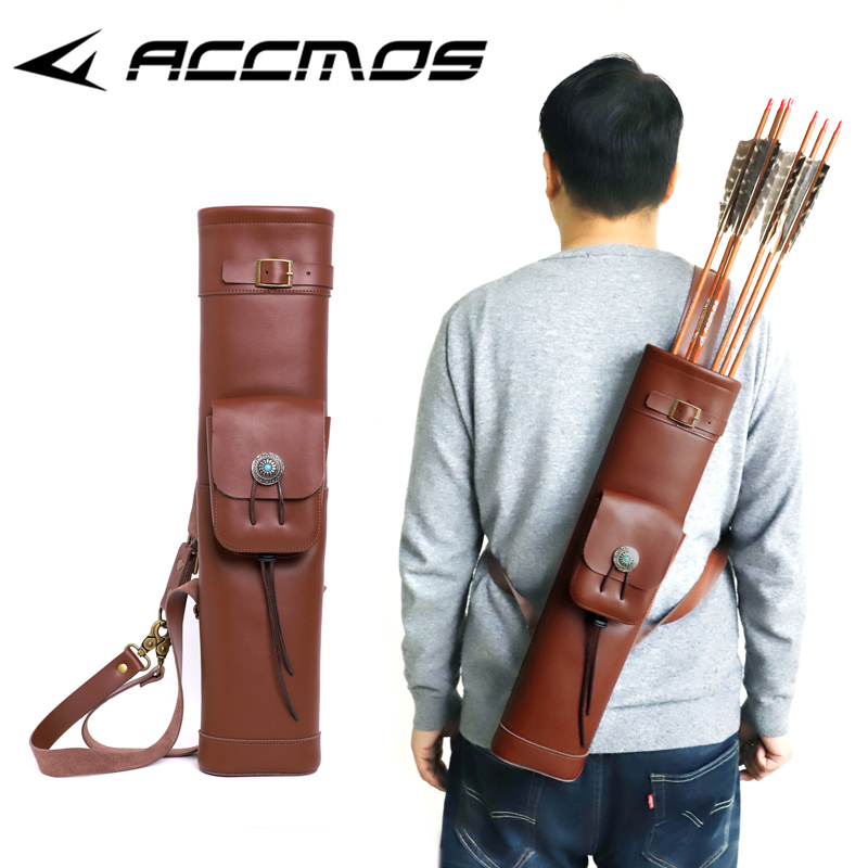 Archery Cowhide Leather Horseb - Quiver Arrow Back review and price